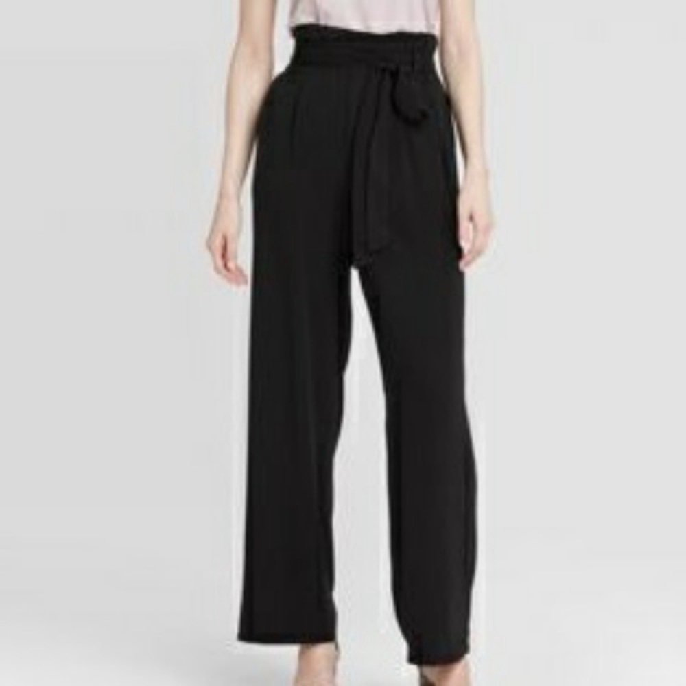 A new day high rise paper bag pants with tie